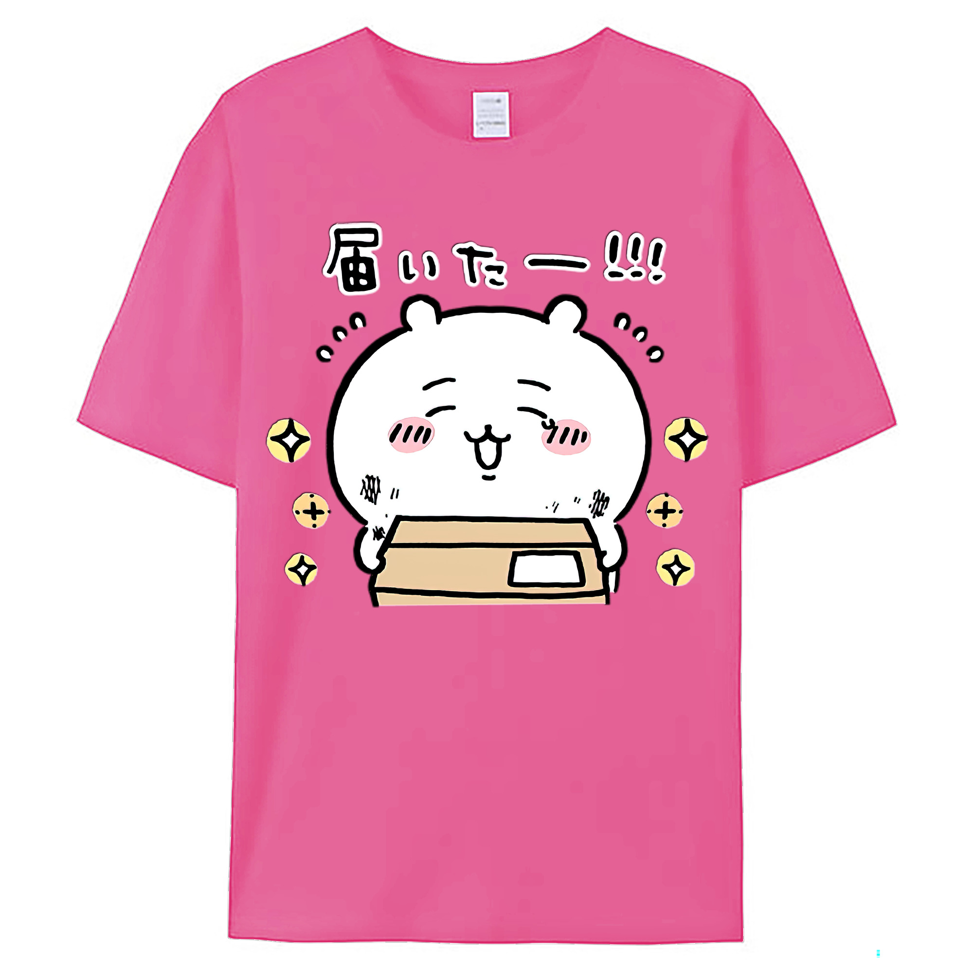 （画像用） ちいかわ ちいかわ Chii-kawa chiikawa レディースカジュアルプリントTシャツ（綿100％）